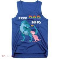 Free Dad Hugs Dinosaur Rainbow Lgbt Pride Month Fathers Day Gift Tank Top thumb 0