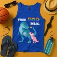 Free Dad Hugs Dinosaur Rainbow Lgbt Pride Month Fathers Day Gift Tank Top thumb 4