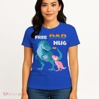 Free Dad Hugs Dinosaur Rainbow Lgbt Pride Month Fathers Day Gift Women's T-Shirt thumb 4