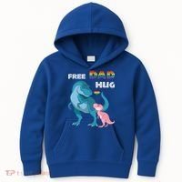 Free Dad Hugs Dinosaur Rainbow Lgbt Pride Month Fathers Day Gift Kids Hoodie thumb 0