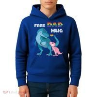 Free Dad Hugs Dinosaur Rainbow Lgbt Pride Month Fathers Day Gift Kids Hoodie thumb 4