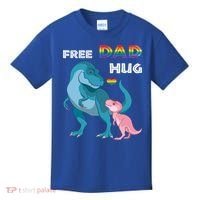 Free Dad Hugs Dinosaur Rainbow Lgbt Pride Month Fathers Day Gift Kids T-Shirt thumb 0