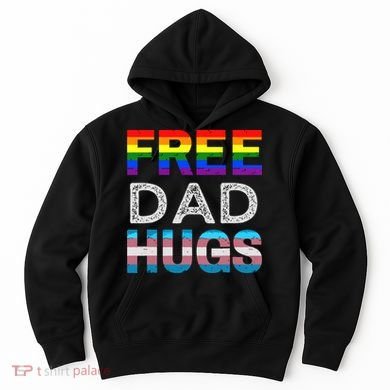 Free Dad Hugs Pride Month Proud Ally Hoodie