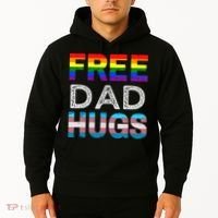 Free Dad Hugs Pride Month Proud Ally Hoodie thumb 2