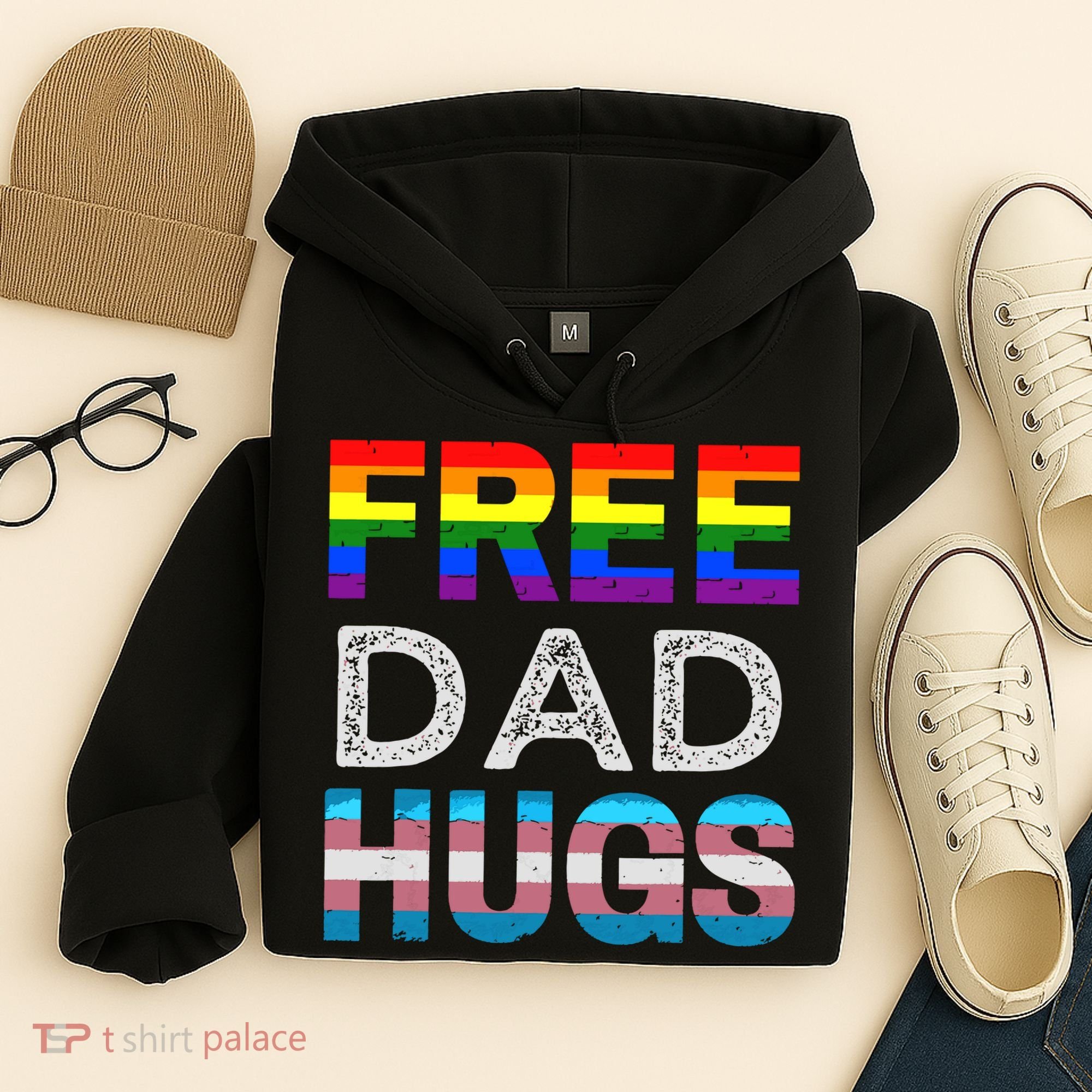 Free Dad Hugs Pride Month Proud Ally Hoodie