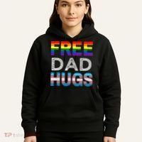 Free Dad Hugs Pride Month Proud Ally Hoodie thumb 5