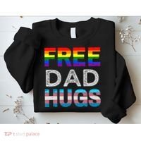 Free Dad Hugs Pride Month Proud Ally Sweatshirt thumb 2