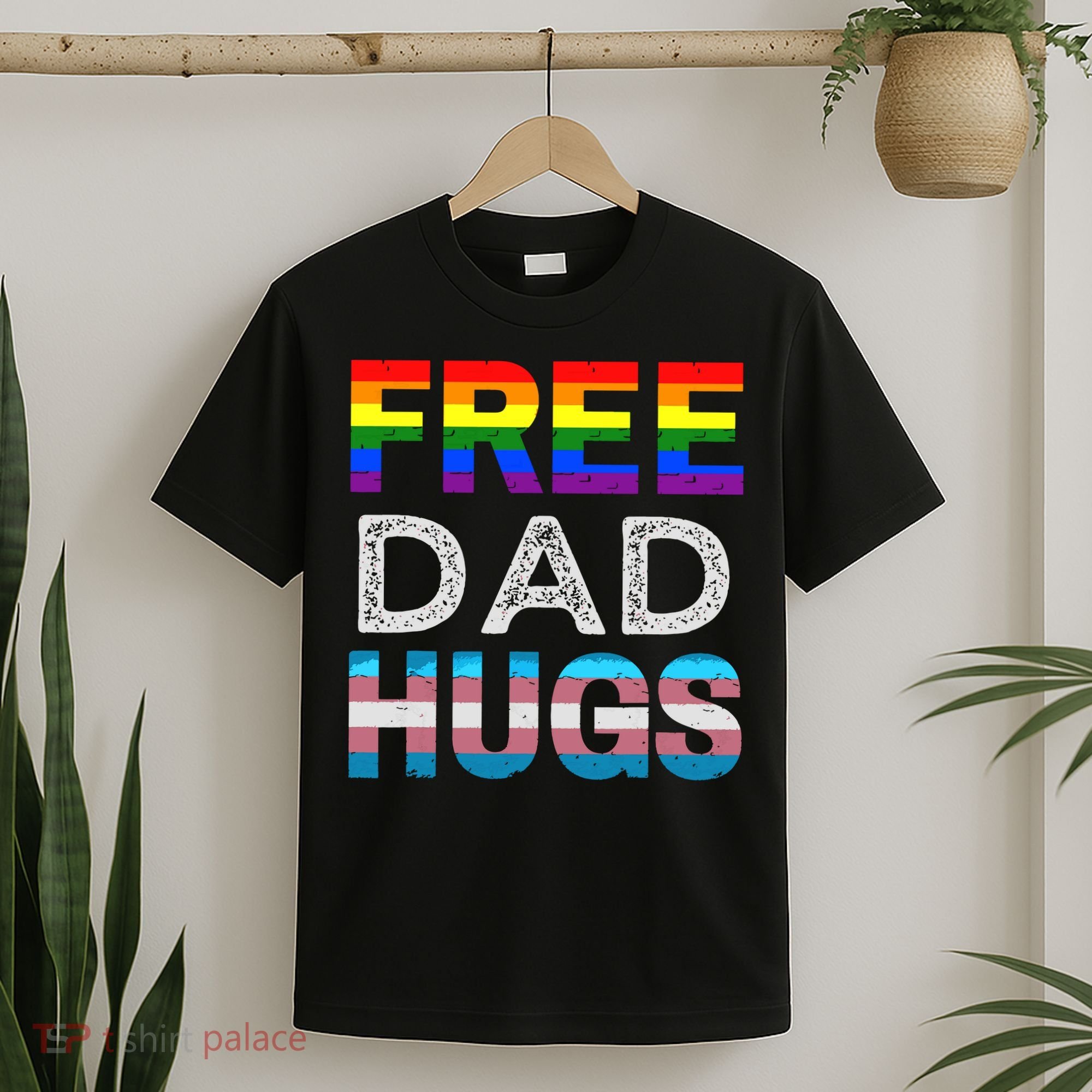 Free Dad Hugs Pride Month Proud Ally T-Shirt