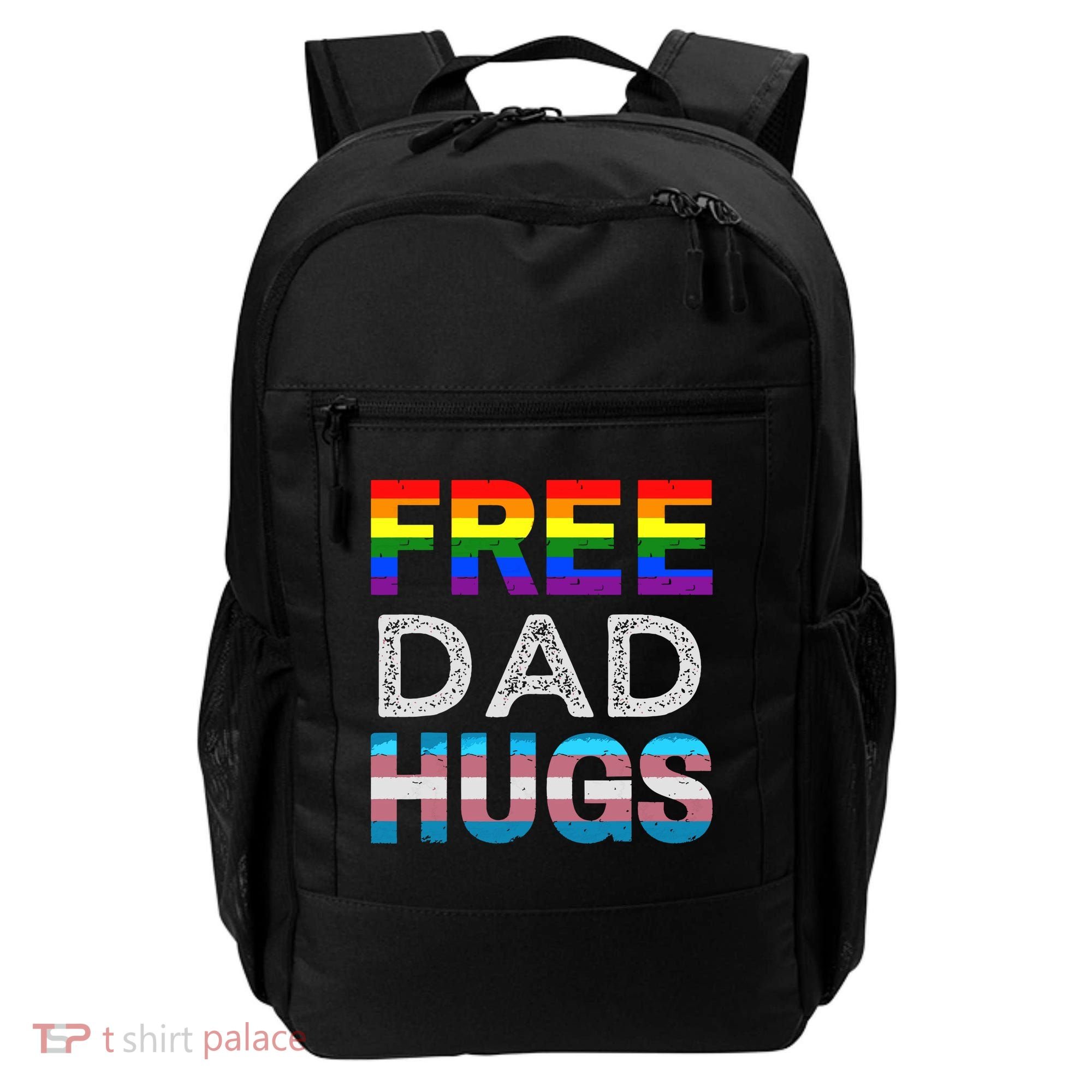 Free Dad Hugs Pride Month Proud Ally Backpack