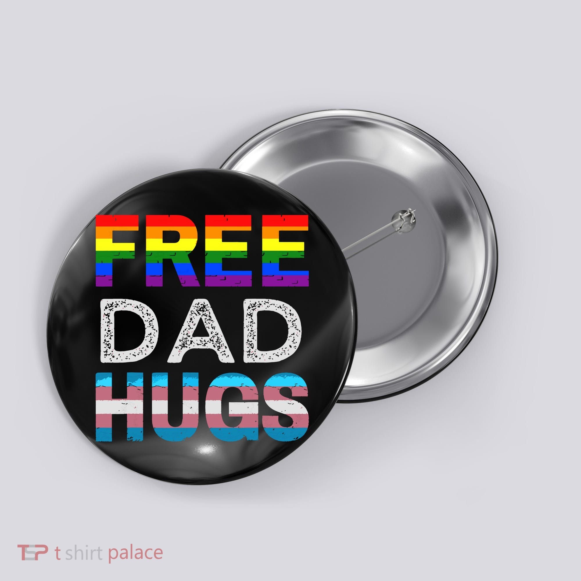 Free Dad Hugs Pride Month Proud Ally Button