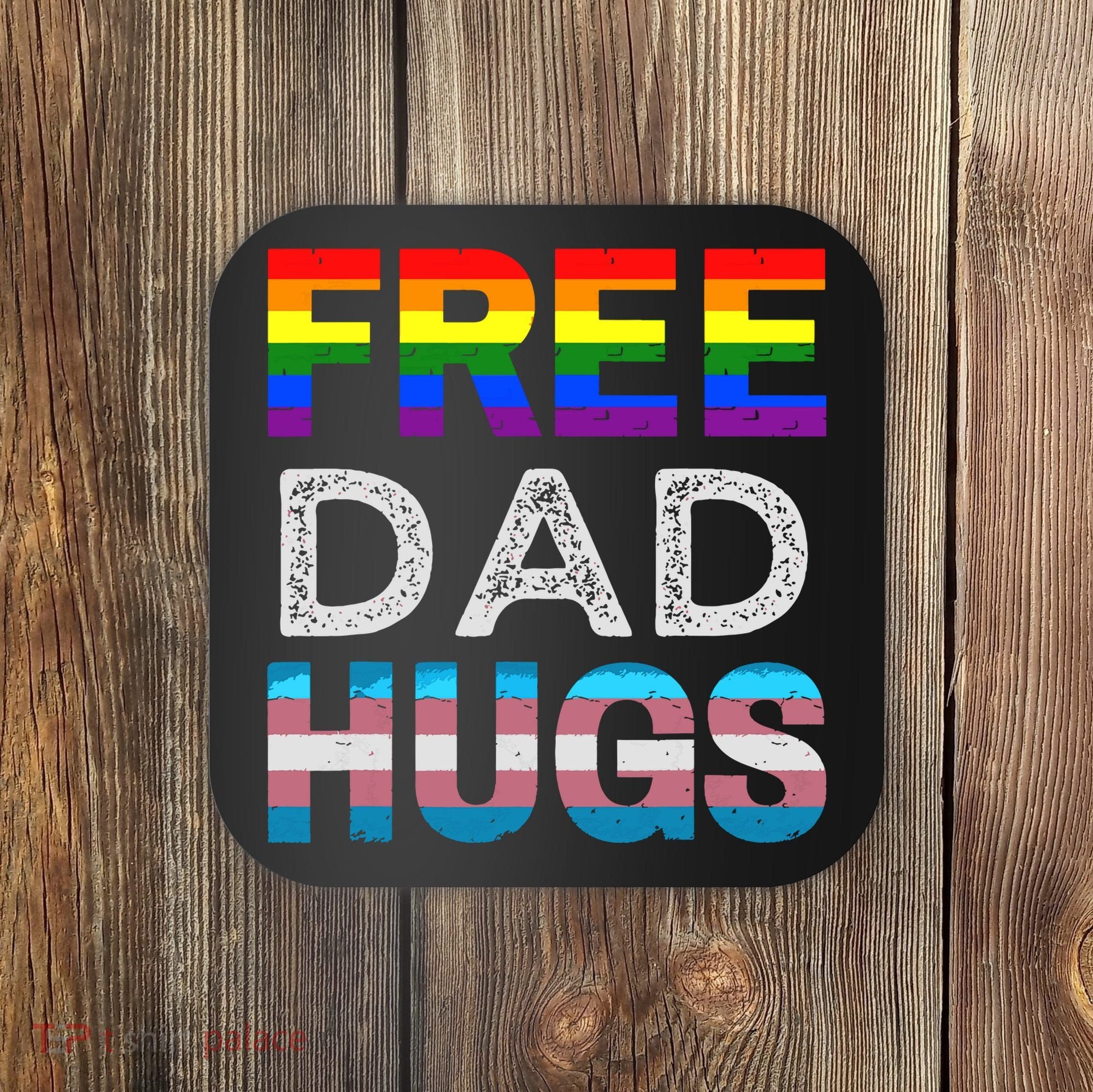 Free Dad Hugs Pride Month Proud Ally Coaster