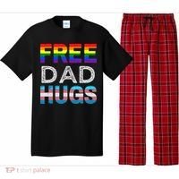 Free Dad Hugs Pride Month Proud Ally Pajama Set thumb 0