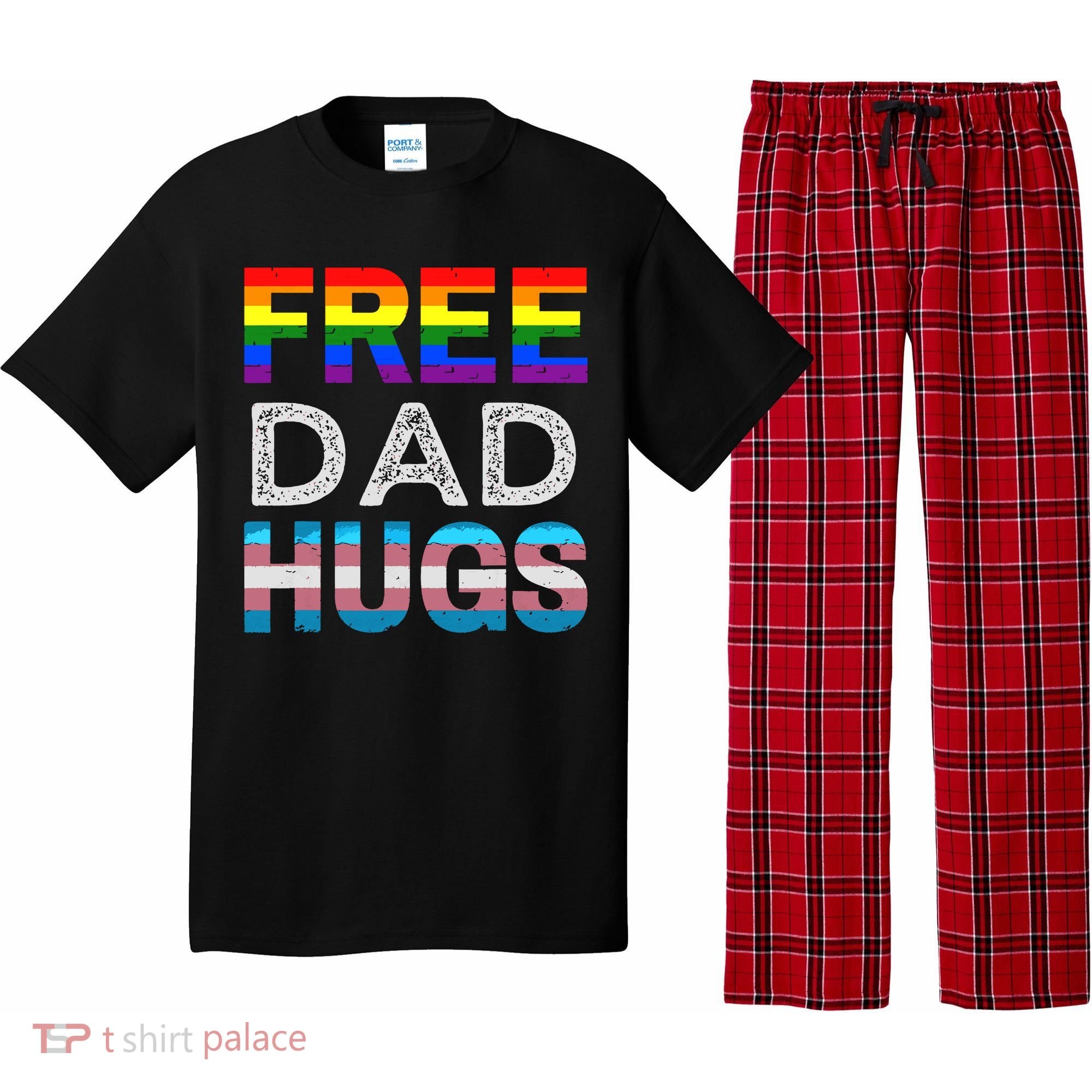Free Dad Hugs Pride Month Proud Ally Pajama Set