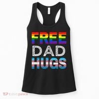 Free Dad Hugs Pride Month Proud Ally Women's Tank Top thumb 0