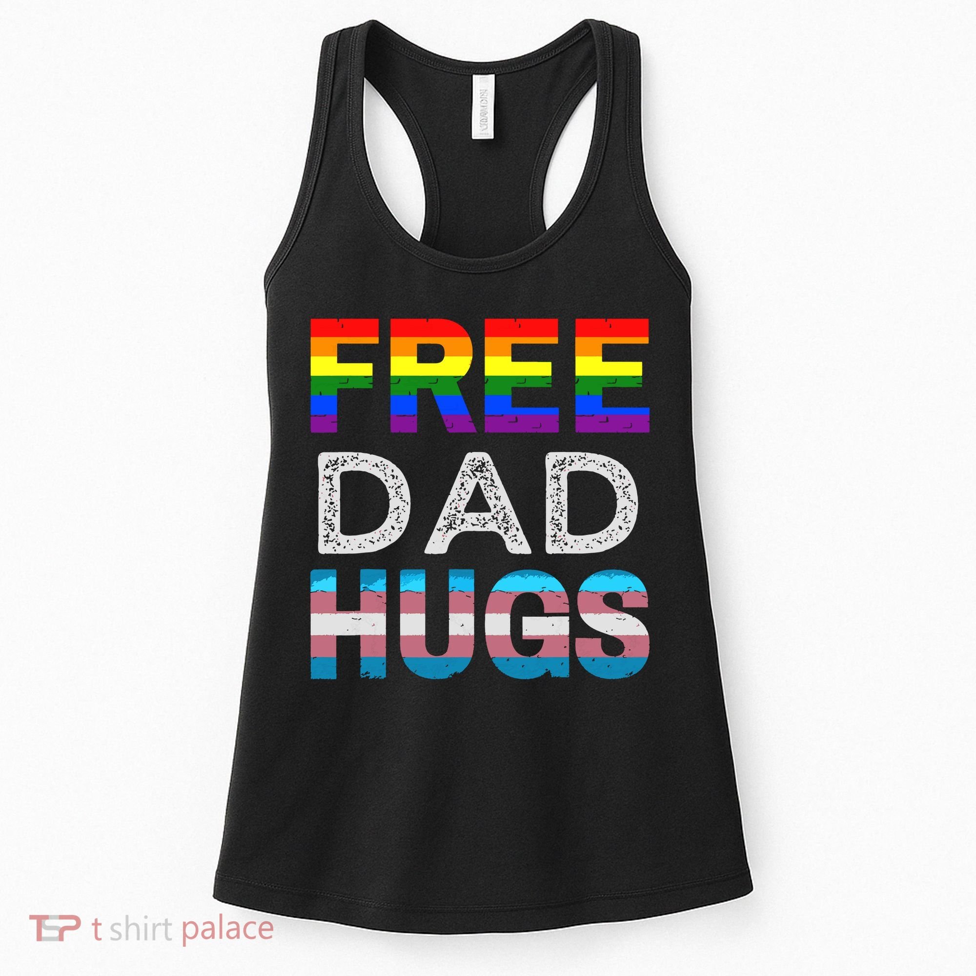 Free Dad Hugs Pride Month Proud Ally Women's Tank Top