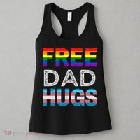 Free Dad Hugs Pride Month Proud Ally Women's Tank Top thumb 3
