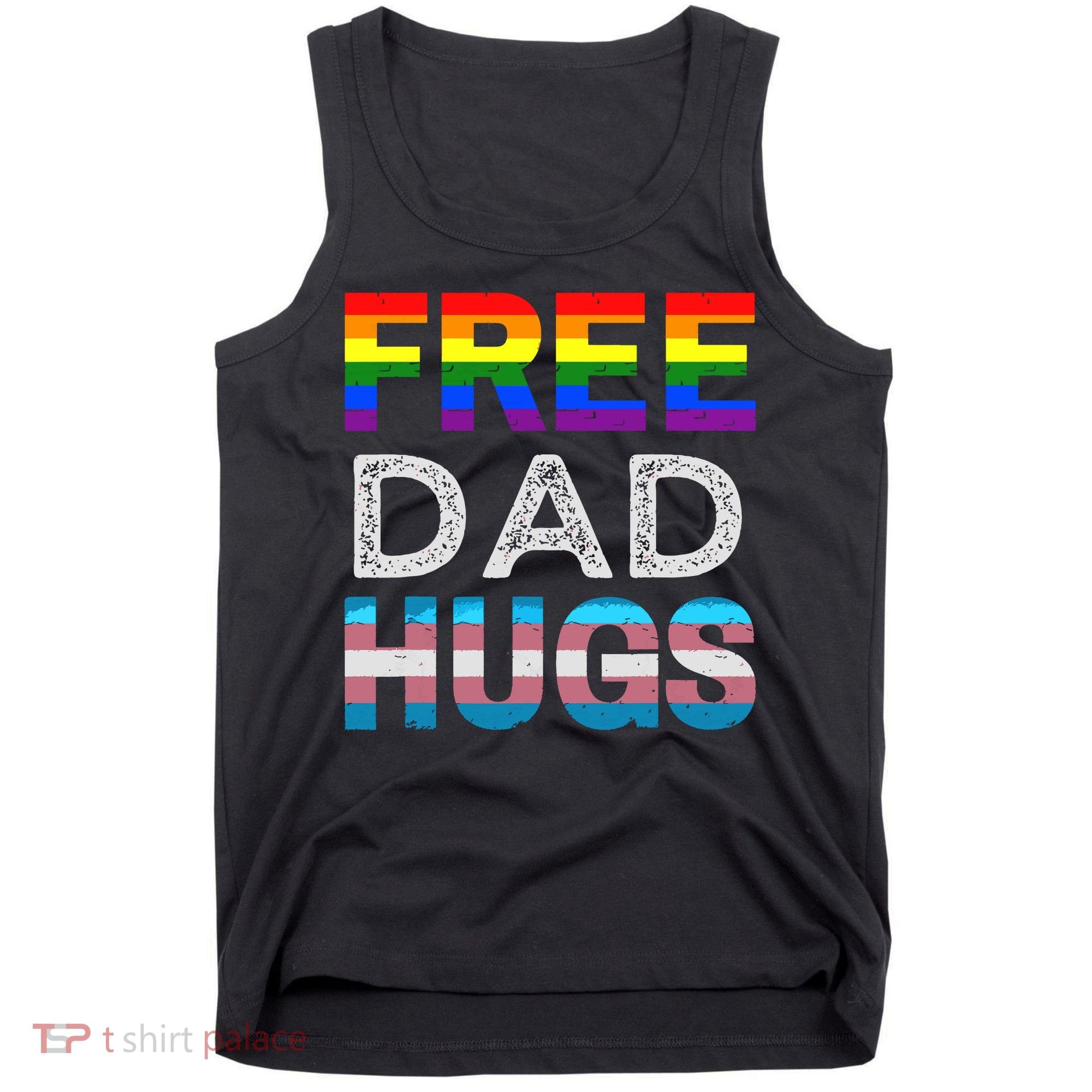 Free Dad Hugs Pride Month Proud Ally Tank Top