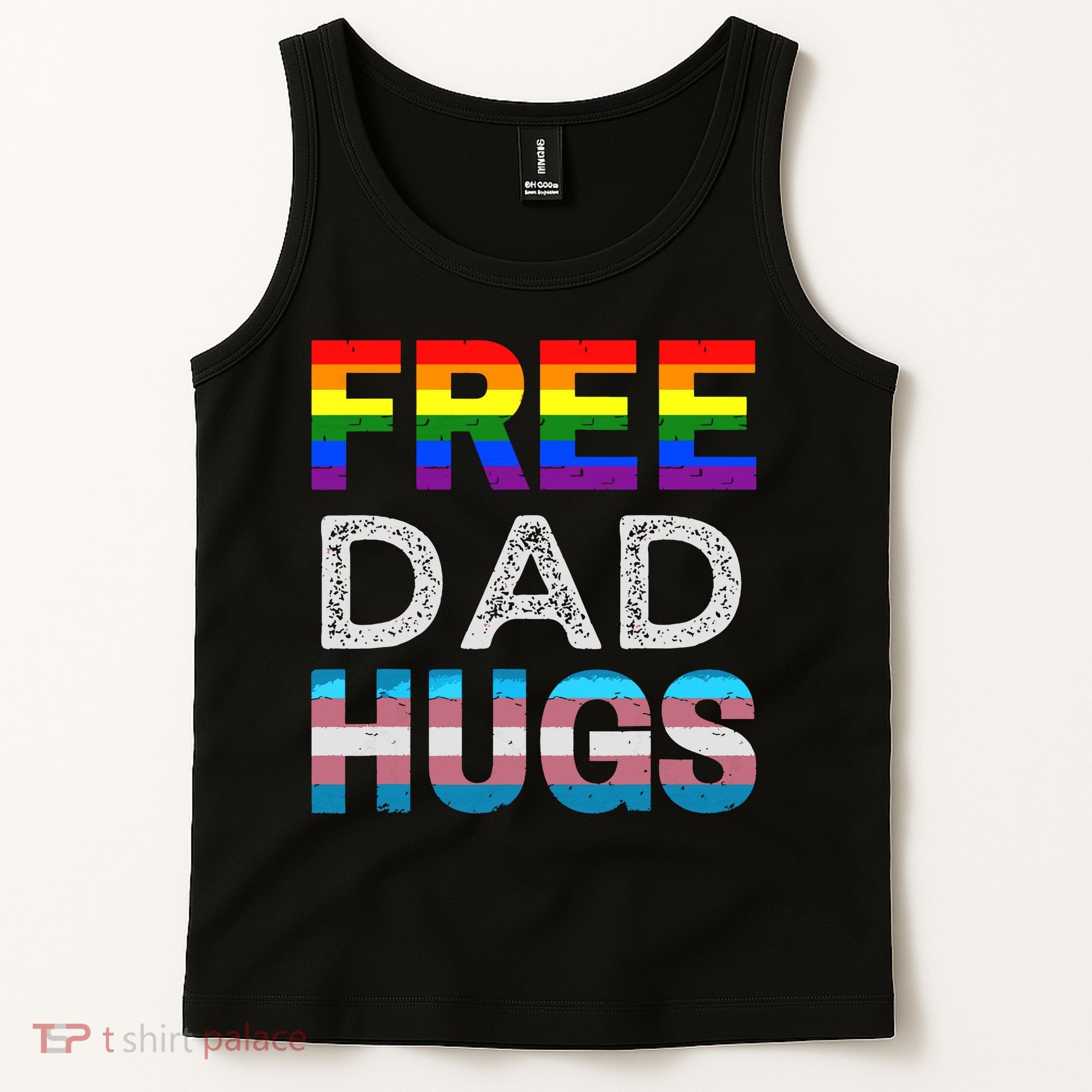 Free Dad Hugs Pride Month Proud Ally Tank Top