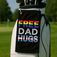 Free Dad Hugs Pride Month Proud Ally Golf Towel thumb 2