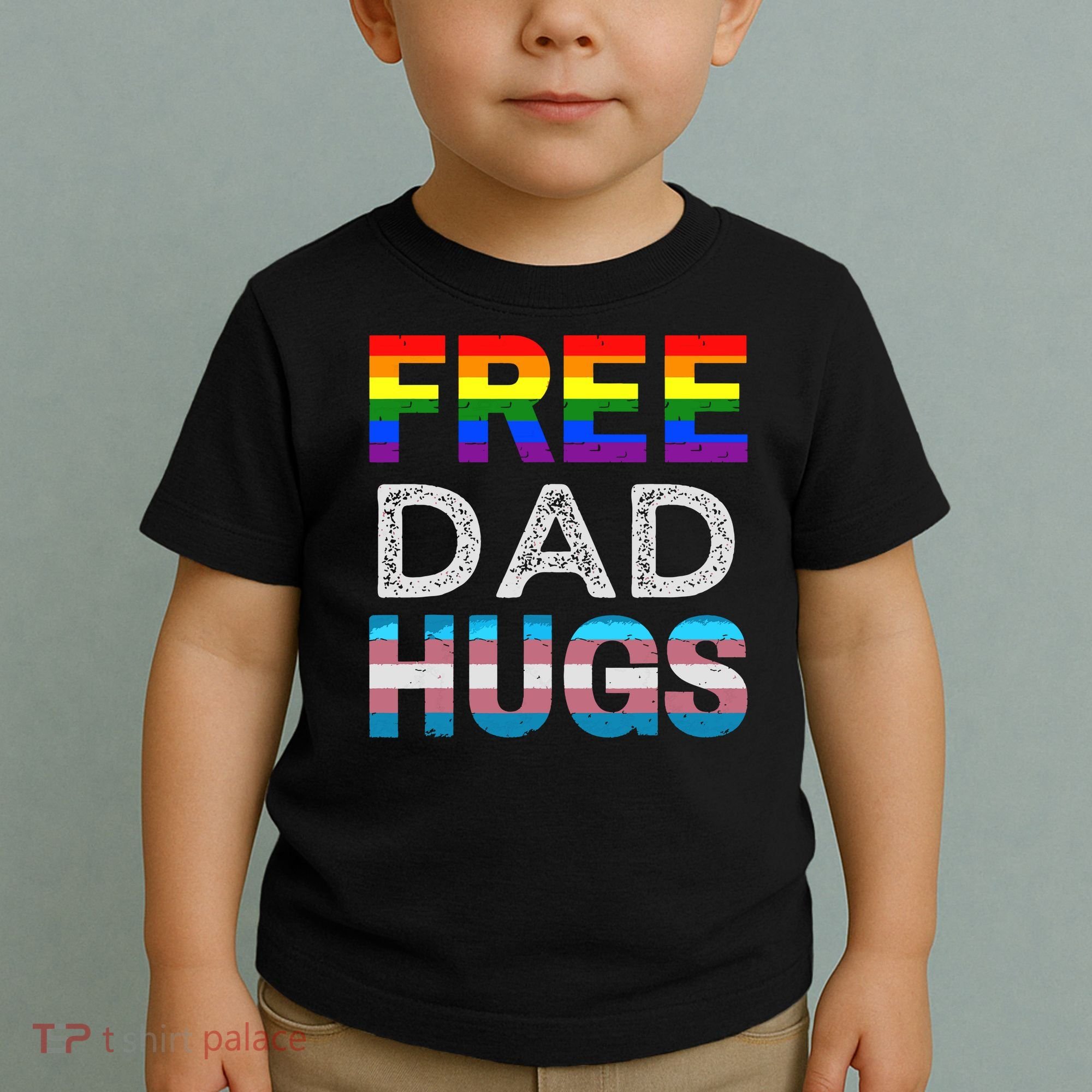 Free Dad Hugs Pride Month Proud Ally Toddler T-Shirt