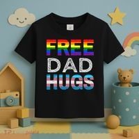 Free Dad Hugs Pride Month Proud Ally Toddler T-Shirt thumb 3