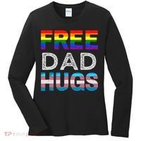 Free Dad Hugs Pride Month Proud Ally Women's Long Sleeve Shirt thumb 0