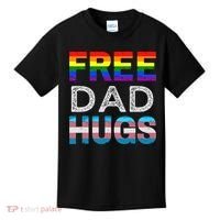Free Dad Hugs Pride Month Proud Ally Kids T-Shirt thumb 0