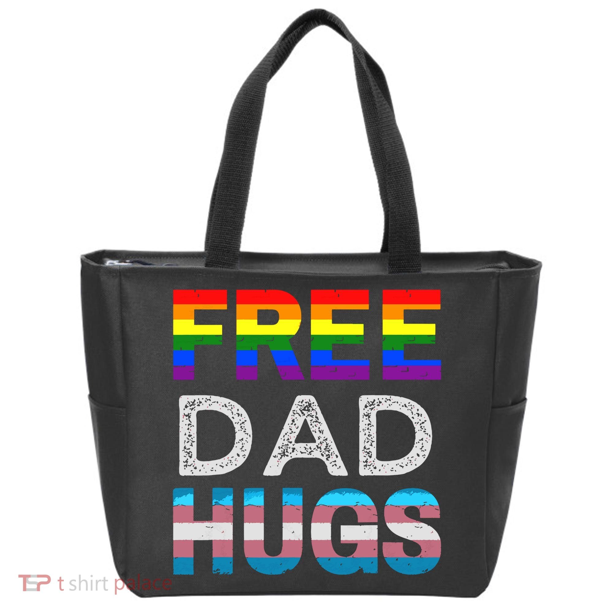 Free Dad Hugs Pride Month Proud Ally Tote Bag