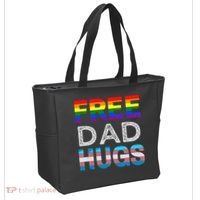 Free Dad Hugs Pride Month Proud Ally Tote Bag thumb 2