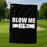 Funny Duck Hunting Blow Me Duck Call Waterfowl Hunter Gift Golf Towel thumb 1