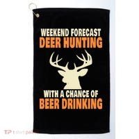 Funny Deer Hunting Golf Towel thumb 0
