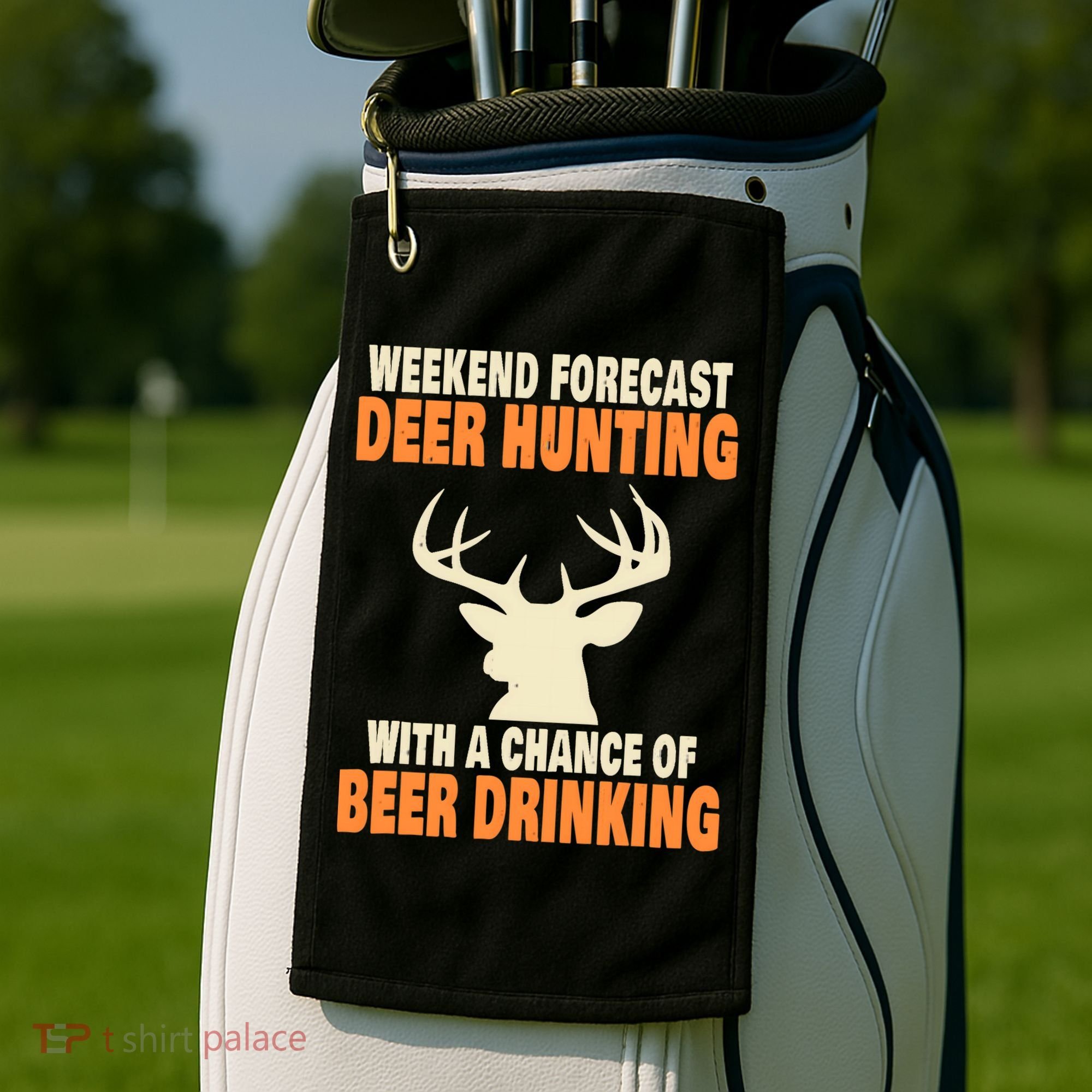 Funny Deer Hunting Golf Towel
