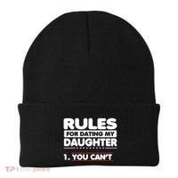 Funny Dad Humor Gift Rules For Dating My Daughter Meaningful Gift Beanie thumb 0