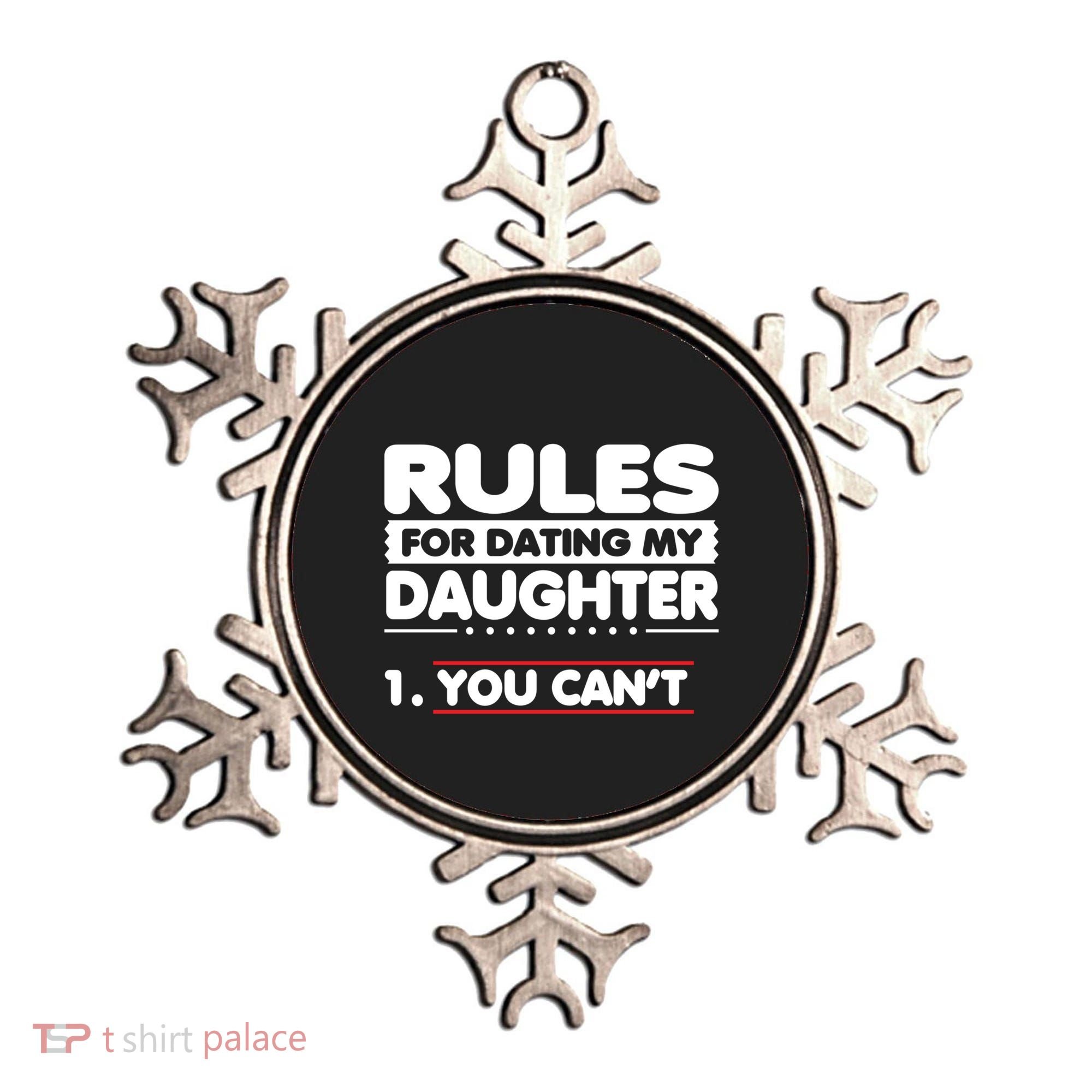 Funny Dad Humor Gift Rules For Dating My Daughter Meaningful Gift Ornament
