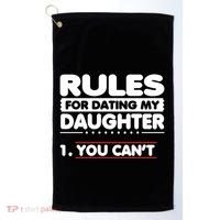 Funny Dad Humor Gift Rules For Dating My Daughter Meaningful Gift Golf Towel thumb 0