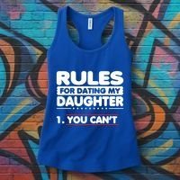 Funny Dad Humor Gift Rules For Dating My Daughter Meaningful Gift Women's Tank Top thumb 3