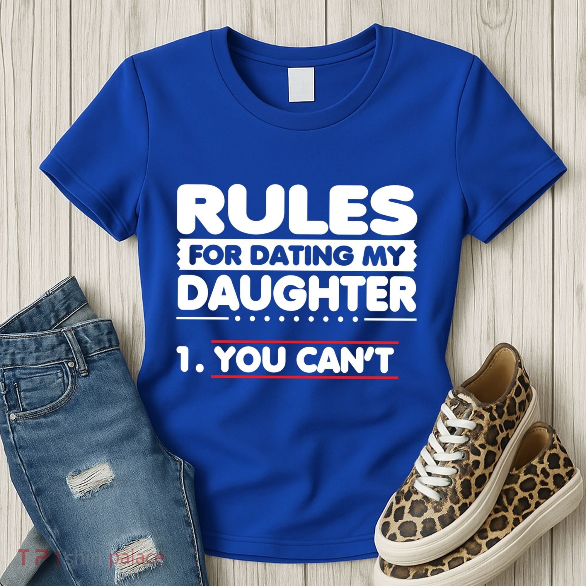 Funny Dad Humor Gift Rules For Dating My Daughter Meaningful Gift Women's T-Shirt