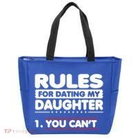 Funny Dad Humor Gift Rules For Dating My Daughter Meaningful Gift Tote Bag thumb 0