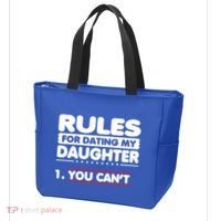 Funny Dad Humor Gift Rules For Dating My Daughter Meaningful Gift Tote Bag thumb 3