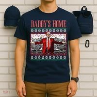 Funny DaddyS Home Trump Ugly Christmas Sweater Xmas Pajamas Sweatshirt T-Shirt thumb 6