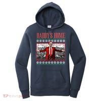 Funny DaddyS Home Trump Ugly Christmas Sweater Xmas Pajamas Sweatshirt Women's Hoodie thumb 0