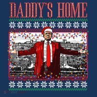 Funny DaddyS Home Trump Ugly Christmas Sweater Xmas Pajamas Sweatshirt Kids Sweatshirt thumb 2