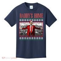Funny DaddyS Home Trump Ugly Christmas Sweater Xmas Pajamas Sweatshirt Kids T-Shirt thumb 0