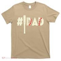 Fathers Day Hashtag Baseball Bat Dad Daddy Papa Sport T-Shirt thumb 0