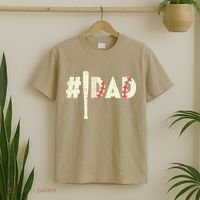 Fathers Day Hashtag Baseball Bat Dad Daddy Papa Sport T-Shirt thumb 2