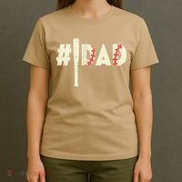 Fathers Day Hashtag Baseball Bat Dad Daddy Papa Sport T-Shirt thumb 4