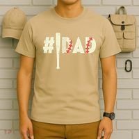 Fathers Day Hashtag Baseball Bat Dad Daddy Papa Sport T-Shirt thumb 6