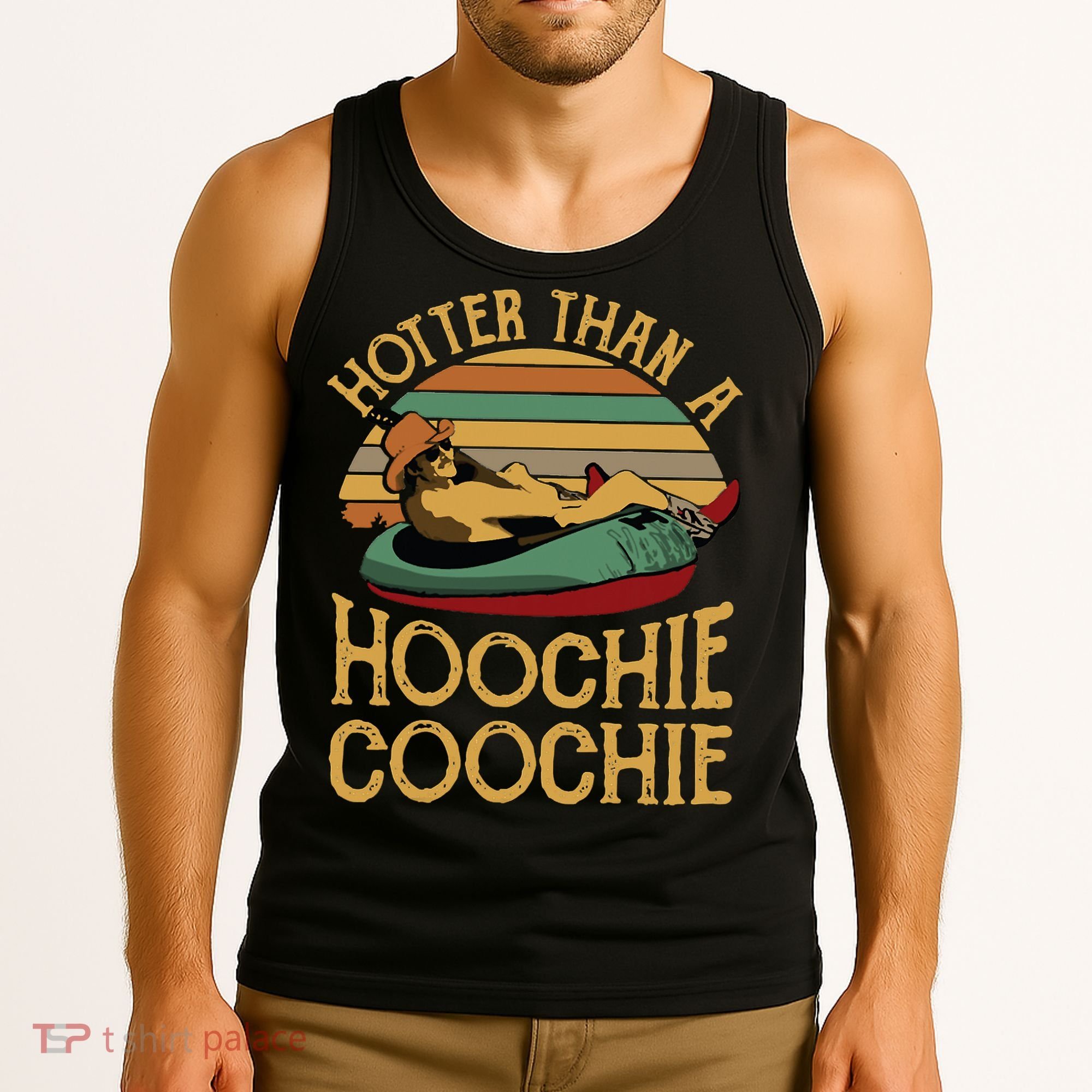 Funny Daddy Hotter Than A Hoochie Coochie Tank Top