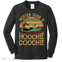 Funny Daddy Hotter Than A Hoochie Coochie Kids Long Sleeve Shirt thumb 0