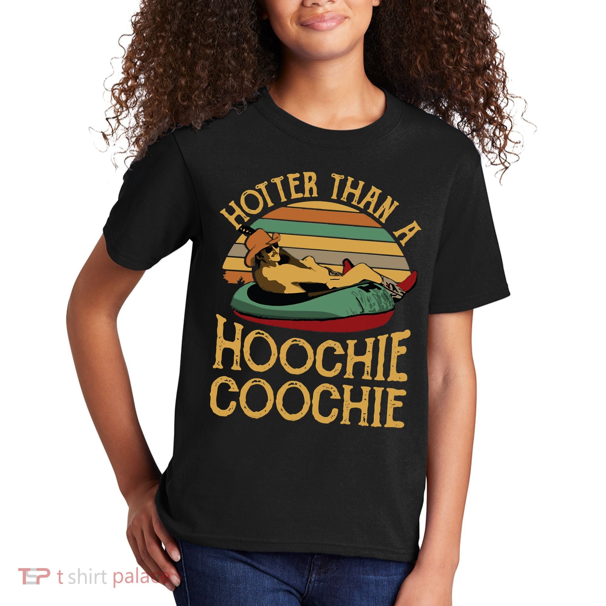 Funny Daddy Hotter Than A Hoochie Coochie Kids T-Shirt